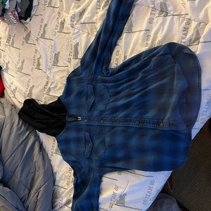 Blue Flannel Hoodie